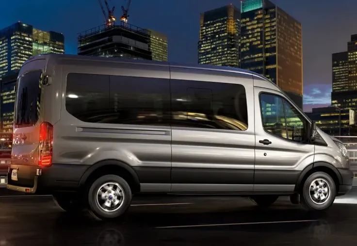 silver van side view